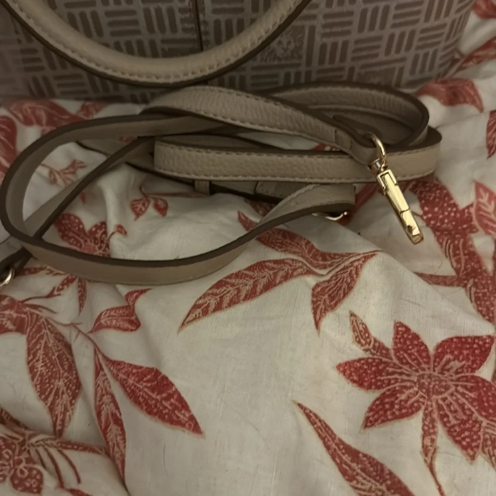 Anne Klein Tan Geometric Satchel - Picture 6 of 6